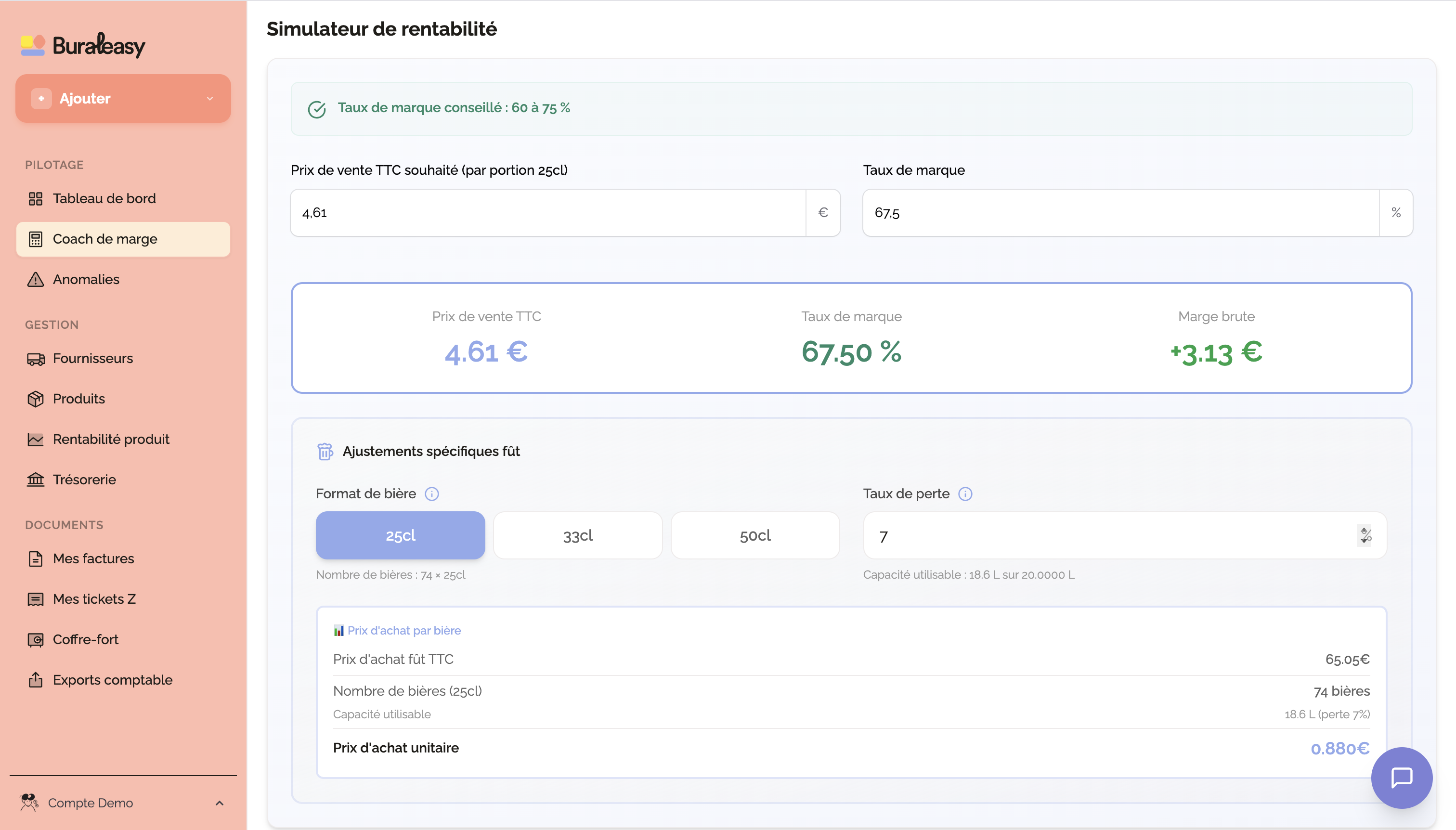 Simulateur de rentabilité
